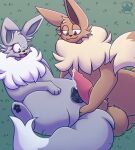 absurd_res animal_genitalia balls canid canine eevee female feral generation_1_pokemon genitals hi_res i69himdaily male male/female mammal nintendo penis pokemon pokemon_(species)