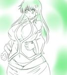  :o blush clenched_hands commentary_request curvy detached_sleeves dxyuzu frog_hair_ornament hair_ornament hair_tubes kochiya_sanae long_hair looking_at_viewer navel plump sketch skirt skirt_pull snake_hair_ornament solo touhou undressing 