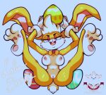 absurd_res anthro areola big_breasts big_ears blue_eyes bow_tie breasts buckteeth cheek_tuft clothing cosmicpussycat cuffs_(clothing) easter easter_egg eyelashes facial_tuft female front_view fur genitals gloves handwear head_tuft hi_res holidays lagomorph leporid lola_bunny long_ears looney_tunes mammal navel nipples nude open_mouth open_smile orange_body orange_bow_tie orange_fur pawpads pink_areola pink_nipples pink_nose rabbit smile solo spread_legs spreading tan_body tan_fur teeth thick_thighs tuft vulva warner_brothers white_clothing white_gloves white_handwear wide_hips