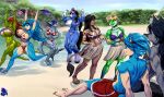 abigail_nimev allison_(kinojaggernov) amphibian aquatic ark_celosar_(polokun) bikini_removed canid canine canis chad_hodgeson christina_hodgeson equid equine eulipotyphlan female fish flexing frog grass_skirt group hedgehog horse hula kina_jardine kinojaggernov lisa_kransen lizard male mammal mer-ankhes_moswen muscular muscular_female reptile running scalie shark wolf