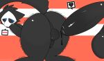 2026 after_transformation anthro balls bent_leg big_butt black_body black_cum black_fur black_latex_(changed) black_sclera blue_eyes bodily_fluids bone bone_mask butt canid canine canis changed_(video_game) colin_(changed) colored_cum cum duo ellipsis fur genital_fluids genitals glistening glistening_body goo_creature heart_symbol hi_res humanoid_genitalia humanoid_penis leaking_cum lin_(changed) male male/male mammal mask motion_lines nonalterna penis shaking signature skull skull_mask speech_bubble tail unusual_bodily_fluids unusual_cum unusual_genital_fluids