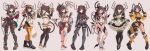  1boy absurdres action_camera animal_ears animal_hands antlers barefoot bee_costume black_jacket bodypaint boots brown_hair cat_ears cat_paws cat_tail chain christmas_lights collar commentary cropped_jacket crossdressing crossdressing_(mtf) dark-skinned_male dark_skin deer_antlers deer_boy dreamcatcher dress english_commentary frilled_dress frills goggles green_eyes grey_background grey_jacket highres horns jacket looking_at_viewer maid multicolored_jacket multiple_views navel one_eye_closed original red_jacket revealing_clothes simple_background ski_goggles snowboard tail thighhighs trap video_camera virtual_youtuber white_jacket zhvo zhvo_(character) 
