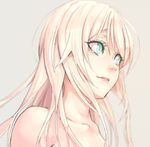  aqua_eyes blonde_hair close-up collarbone face long_hair mustard_seeds original parted_lips smile solo upper_body yuuji_(and) 