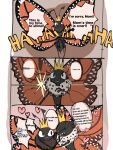  2026 2_antennae 3:4 4_legs ambiguous_anthro ambiguous_gender anthro arthropod_abdomen big_wings blush cheeky comic dialogue digital_drawing_(artwork) digital_media_(artwork) disney duo elderly_anthro elderly_female embarrassed english_description english_text eyelashes eyes_closed eyespots female female_anthro grey_body hand_on_another's_cheek hand_on_cheek heart_symbol hi_res hoppers_(disney) insect_queen_(hoppers) insect_wings lepidopteran_wings looking_at_another love markings mother_(lore) mother_and_child_(lore) mother_and_son_(lore) nude open_mouth open_smile orange_wings parent_(lore) parent_and_child_(lore) parent_and_son_(lore) pixar pummmm_pkin quadruped right_to_left ruff sharp_teeth smile son_(lore) speech_bubble spread_wings teeth text titus_(hoppers) wings wrinkles 