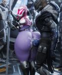 2026 3_fingers 3d_(artwork) absurd_res against_pole against_surface alien anal anal_penetration armor being_watched big_butt big_penis bioware blender_(artwork) blue_penis bodily_fluids boots bottomless bottomless_male bubble_butt butt clothed clothing cum cum_in_ass cum_inside cum_on_leg cum_spurt digital_media_(artwork) duo electronic_arts femboy fingers footwear freckled_butt freckles genital_fluids genitals green_body green_eyes headgear helmet hi_res hip_grab humanoid interspecies knot knotted_penis looking_at_another male male/male male_penetrated male_penetrating male_penetrating_male mass_effect open_mouth orgasm pear-shaped_figure penetration penis pink_clothing pink_glow pole public public_indecency public_transportation purple_body purple_skin quarian science_fiction seurat sex shoes standing thick_thighs touching_butt turian wide_hipped_male wide_hips yellow_eyes