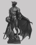 2023 3_toes 4_fingers anthro back_wings biped claws digital_drawing_(artwork) digital_media_(artwork) digitigrade dragon european_mythology feet finger_claws fingers front_view full-length_portrait grey_background greyscale hi_res looking_aside male membrane_(anatomy) membranous_wings monochrome mythological_creature mythological_scalie mythology nude nude_anthro nude_male open_mouth portrait scales scalie simple_background snout solo tail teeth toe_claws toes webvein western_dragon wing_claws wings