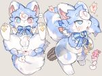 2026 abdominal_bulge anal anal_fluids anal_penetration anthro anthro_focus anthro_penetrated anus balls before_and_after biped blue_body blue_eyes blue_fur blush bodily_fluids bow_tie butt canid canine cheek_tuft chibi countershading digital_drawing_(artwork) digital_media_(artwork) digitigrade disembodied_penis duo ellipsis facial_tuft fluffy fluffy_tail foreskin fox front_view fur fur_markings fur_tuft genitals grey_background head_tuft highlights_(coloring) humanoid_genitalia humanoid_penis kemono male male/male male_anthro male_focus male_on_anthro male_penetrated mammal markings onomatopoeia ookm pawpads penetration penile penile_penetration penis pink_highlights shaded side_view simple_background size_difference smaller_anthro smaller_male soft_shading solo_focus sound_effects spread_anus spread_butt spreading sweat tail tears text tuft unretracted_foreskin vein veiny_penis white_body white_countershading white_fur yellow_pawpads