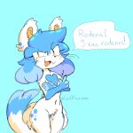  1:1 2026 4_fingers absurd_res anthro artist_name big_ears biped black_nose blue_body blue_fur blue_hair blue_hair_tips blue_heart blue_markings blue_spots blue_tail_tip blush cyan_background dialogue digital_drawing_(artwork) digital_media_(artwork) dipstick_tail domestic_ferret exclamation_point eyebrow_through_hair eyebrows fangs female fidelbon fingers fluffy fluffy_ears fur gesture gloves_(marking) hair hand_gesture heart_(marking) hi_res inner_ear_fluff long_hair long_tail looking_at_viewer mammal markings multicolored_body multicolored_fur mustelid musteline narrowed_eyes open_mouth pointing pointing_up portrait pupils question question_mark raised_eyebrow simple_background slit_pupils smug snout solo species_in_dialogue species_information species_name speech_bubble spots spotted_markings standing sumthy_(fidelbon) tail tail_markings talking_to_viewer teeth text thick_thighs tongue translucent translucent_hair true_musteline tuft watermark weasel white_body white_ears white_fur white_sclera white_tail yellow_blush yellow_body yellow_eyes yellow_fur yellow_inner_ear_fluff 