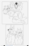  2026 2_panel_comic :< alternative_fashion arms_tied bandage bandaged_leg bangs bdsm bent_legs black_and_white blush bodily_fluids bondage bound bound_together bovid bow_ribbon breasts canid canine canis caprine chest_tuft crotch_tuft curved_horn detailed_mouth drooling duo eye_bags eyeliner fangs featureless_crotch female female/female floating fluffy fluffy_chest frown goat goat_ears hair hands_tied hi_res hooves horn humanoid_hands inner_ear_fluff j-fashion lolita_(fashion) long_hair long_snout looking_at_viewer looking_back makeup mammal monochrome navel neck_tuft nude obscured_eyes one_fang open_mouth pinup pointy_ears pose predator/prey pupils questionable_consent ribbons ribs saliva short_hair sketch skinny_anthro skinny_female slit_pupils small_breasts small_waist snout sweat sweatdrop teeth tuft unfinished wolf wolfertinger y_nose 