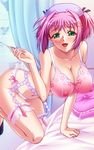  black_rainbow blush breasts green_eyes large_breasts nurse pink_hair shirahata_sakura soukan_yuugi_2 yoshino_keiko 