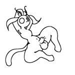  animal_genitalia anthro armpit_hair arms_above_head balls biped body_hair genitals male microsoft monochrome nude ori_(ori) ori_(series) presenting raised_arm shay_the_bunny sheath simple_background sitting solo tail xbox_game_studios 