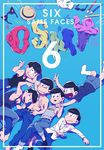  ;) ankle_socks barefoot blue_background dress_shirt highres hood hoodie izumi_(milkywhite2) jacket jacket_removed leg_lock male_focus matsuno_choromatsu matsuno_ichimatsu matsuno_juushimatsu matsuno_karamatsu matsuno_osomatsu matsuno_todomatsu multiple_boys one_eye_closed osomatsu-kun osomatsu-san sextuplets shirt six_shame_faces smile socks tank_top undershirt v 