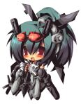  1girl black_ribbon boulder_(transformers) commentary_request cowboy_shot dangomushi eyewear_on_head hair_ribbon hands_up looking_at_viewer open_mouth personification red_eyes ribbon sidelocks simple_background smile solo sunglasses transformers white_background 