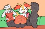  ambiguous_gender anthro braixen cellphone compysteps duo electronics feet female foot_fetish foot_focus foot_on_table furniture generation_6_pokemon generation_8_pokemon hi_res male nintendo paws phone pokemon pokemon_(species) raboot reclining smartphone table using_phone 