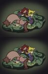  absurd_res apode balls bandai_namco blush bodily_fluids corruption cum digimon digimon_(species) draconcopode female genital_fluids genitals hi_res intersex lamia legless lying lying_on_another on_back on_front paws penetration penis renamon reptile scalie serpentine sex snake split_form tail tongue tongue_out trapknight 