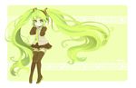  bad_id bad_pixiv_id detached_sleeves green_eyes green_hair hatsune_miku headphones long_hair necktie sawarabi skirt smile solo thighhighs twintails very_long_hair vocaloid zettai_ryouiki 