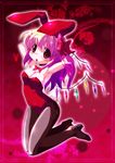  animal_ears blonde_hair breasts bunny_ears bunny_girl bunnysuit flandre_scarlet high_heels miuku_(marine_sapphire) pantyhose ponytail red_eyes shoes short_hair side_ponytail small_breasts solo tail touhou wings 