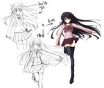  boots collar derivative_work highres long_hair nagimi purple_eyes purple_hair shihou_matsuri sketch sola thighhighs work_in_progress zettai_ryouiki 