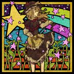  art_nouveau bad_id bad_pixiv_id blonde_hair hand_on_hip kirisame_marisa profile solo star tokoroten_(hmmuk) touhou 