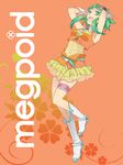  belt boots goggles goggles_on_head green_eyes green_hair gumi headphones headset kunie_(seppa) midriff see-through short_hair skirt solo vocaloid 