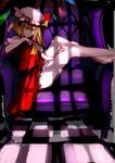  armchair bad_id bad_pixiv_id blonde_hair chair flandre_scarlet hat highres ponytail red_eyes short_hair side_ponytail solo touhou watari_(hasumi_rina) window_shade wings 