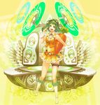  bad_id bad_pixiv_id carrot comin goggles goggles_on_head green_eyes green_hair gumi headphones headset solo vocaloid wrist_cuffs 