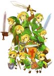  annotated bad_id bad_pixiv_id black_eyes blonde_hair blue_eyes ezlo grin hat link male_focus master_sword multiple_boys multiple_persona pointy_ears shield smile sword tetsu_(teppei) the_legend_of_zelda the_legend_of_zelda:_a_link_to_the_past the_legend_of_zelda:_ocarina_of_time the_legend_of_zelda:_the_minish_cap the_legend_of_zelda:_the_wind_waker the_legend_of_zelda:_twilight_princess the_legend_of_zelda_(nes) toon_link weapon young_link 