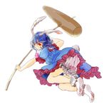  absurdres animal_ears ass bloomers blue_hair bunny_ears bunny_tail dress drill_hair ear_clip frilled_dress frills highres holding holding_weapon kagari6496 kine legs looking_at_viewer looking_back mallet panties pantyshot red_eyes seiran_(touhou) short_hair short_sleeves simple_background sketch smile socks solo tail thighs touhou underwear weapon white_background white_legwear 