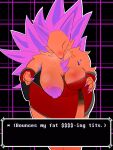 3:4 absurd_res anonymous_artist anthro anthrofied areola armpit_hair asian_clothing belly big_areola blush body_hair breasts chest_tuft clothed clothing colored_nails darkner deltarune dialogue_box east_asian_clothing female fingernails fluffy fluffy_tail fur hi_res japanese_clothing kimono nails netskie nipples one_breast_out orange_body orange_fur pink_areola pink_fingernails pink_nails pink_nipples solo tail thick_thighs tongue tuft undertale_(series) wood_creature