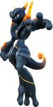  black_skin blue_eyes gen_1_pokemon highres mega_mewtwo_x mewtwo no_humans official_art pokemon pokemon_(creature) pokken_tournament shadow_mewtwo 