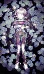  2000s_(style) afloat bare_arms bare_legs barefoot blonde_hair blunt_bangs bow closed_eyes commentary cross-laced_clothes cross-laced_top dress drill_hair expressionless floating floating_hair flower frilled_dress frills from_above goth_fashion gothic_lolita hair_bow lily_pad lipstick lolita_fashion long_hair makeup multiple_hair_bows original puffy_short_sleeves puffy_sleeves red_dress ripples rose ryuuran short_sleeves very_long_hair wet wet_clothes white_lily 