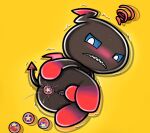 anal anal_masturbation anonymous_artist anus ball black_body blue_eyes blush bodily_fluids butt chao_(sonic) dark_chao female genital_fluids genitals hi_res lying masturbation messy object_in_ass on_side pupils rubbing_vulva saliva sega sex_toy shaking sharp_teeth simple_background solo sonic_the_hedgehog_(series) spade_tail spread_butt spreading sweat tail teeth trembling vaginal_fluids vulva white_pupils wings yellow_background