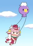  aonoji blue_sky cloud commentary_request crossover drifloon floating from_side hand_puppet highres marche_lorraine's_puppet no_humans pokemon pokemon_(creature) pokemon_diamond/pearl/platinum pokemon_focus puppet sky solid_oval_eyes umamusume 