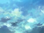  above_clouds blue_sky blue_theme cloud cloudy_sky day game_asset no_humans non-web_source official_art outdoors scenery self-datamine sky taima_seikou_alice visual_novel_cg 