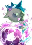  absurdres black_eyes commentary_request cyan449 destiny_bond_(pokemon) fins fish highres no_humans pokemon pokemon_(creature) pokemon_focus puffer_fish qwilfish spikes white_background 