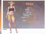  1girl 2ch.ru :d absurdres barefoot breasts character_name commentary dolphin_shorts dvach-tan english_commentary full_body highres large_breasts leonzo looking_at_viewer navel open_mouth orange_hair short_hair short_twintails shorts smile solo standing toes twintails 