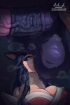  2girls ahri_(league) animal_ears animal_penis artist_name bare_shoulders black_hair breasts cleavage collarbone commentary doktor_malefic english_commentary facial_mark fox_ears fox_girl furry furry_with_non-furry highres horse_penis huge_penis interspecies large_breasts league_of_legends lillia_(league) long_hair multiple_girls penis shiny_skin testicles veins veiny_penis web_address whisker_markings 