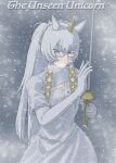 1_horn 2026 5_fingers absurd_res animal_humanoid armwear black_souls_(game) blizzard_(weather) blurred_background braided_hair cel_shading character_title cleavage_cutout clothed clothed_female clothed_humanoid clothing cutout determined digital_drawing_(artwork) digital_media_(artwork) dress elbow_gloves english_description english_text equid equid_humanoid equine_ears eye_through_hair eyebrow_through_hair eyebrows eyelashes eyelashes_through_hair eyewear female female_humanoid fingers flower_accessory front_view furrowed_eyebrows glasses gloves hair handwear head_horn hi_res holding_melee_weapon holding_object holding_rapier holding_sword holding_weapon horn humanoid long_hair looking_at_viewer mammal mammal_humanoid melee_weapon not_furry pointy_ears ponytail portrait prick_ears purple_eyes rapier shaded slim_female slim_humanoid snow soft_shading solo sword text three-quarter_portrait translucent translucent_hair unicorn_horn unicorn_humanoid unis_(black_souls) velkin_(artist) weapon wearing_glasses white_armwear white_clothing white_dress white_ears white_elbow_gloves white_eyelashes white_eyewear white_glasses white_gloves white_hair white_handwear white_text