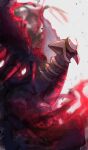  commentary giratina highres no_humans pokemon pokemon_(creature) pokemon_focus red_eyes solo wasi18 wings 