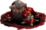  commentary_request heatran highres kotori_fumie looking_at_viewer no_humans pokemon pokemon_(creature) pokemon_focus solo yellow_eyes 