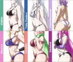 6+girls akihitoevon anastasia_hoshin ass black_bra black_panties blonde_hair bra braid breasts brown_bra brown_panties carmilla_(re:zero) character_name commentary detached_sleeves echidna_(re:zero) english_commentary from_side green_scarf grey_hair highres large_breasts long_hair medium_breasts minerva_(re:zero) multiple_girls pandora_(re:zero) panties pink_hair purple_bra purple_hair purple_panties re:zero_kara_hajimeru_isekai_seikatsu scarf sekhmet_(re:zero) side_ponytail sideboob small_breasts underwear very_long_hair white_bra white_panties 