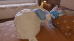 16:9 anthro autopenetration balls bed bedroom big_balls big_penis bunnnyboi cock_vore digestion digestion_implied digestion_sequence furniture genitals hi_res huge_balls huge_penis hyper hyper_balls hyper_genitalia hyper_penis imprint kalnoa_(possum_chan) lagomorph leporid lumi_(tetralthetiger) male mammal masturbation nude on_bed penetration penile penis penis_in_own_ass rabbit unwilling_prey vore widescreen
