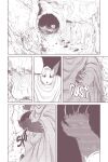 2026 5_panel_comic ambiguous_gender anthro claws cloak clothed clothing comic detailed_background ellipsis english_text fur generation_3_pokemon mask motion_lines nintendo pokemon pokemon_(species) pokemon_mystery_dungeon solo sound_effects speech_bubble spike_chunsoft text umikit zangoose
