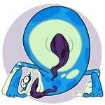 1:1 absurd_res amphibian anthro aroused bending bent_over blue_body bob-jiggles butt erection feet genitals globox hand_on_ground happy head_between_legs hi_res long_tongue looking_at_viewer looking_back male markings membrane_(anatomy) multicolored_body open_mouth overweight overweight_male penis presenting presenting_hindquarters presenting_penis purple_penis purple_tongue rayman_(series) simple_background slightly_chubby slightly_chubby_male slit_penis smile smiling_at_viewer solo spots spotted_body spotted_genitalia spotted_penis spotted_tongue spread_legs spreading standing striped_arms tapering_penis toes tongue tongue_out two_tone_body ubisoft webbed_feet
