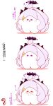  :d afterimage ahoge ahoge_wag arrow_(symbol) blue_archive blush clses colored_shadow commentary_request expressive_hair grey_hair hair_ornament hairclip halo hands_up highres hina_(blue_archive) horns kurukurumagical long_hair parted_bangs purple_eyes shadow single_hair_intake smile translation_request very_long_hair white_background 