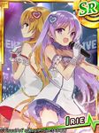  angel_beats! back-to-back dress gloves idol irie_(angel_beats!) long_hair microphone miyoshino multiple_girls purple_eyes purple_hair sekine 