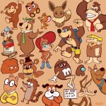  2girls 6+boys :3 aardvark among_us animal animal_ears animatronic ape arm_up arthur_(series) arthur_read backpack bag banjo-kazooie banjo_(banjo-kazooie) barefoot barney_rubble bear bear_boy bear_ears black-framed_eyewear blonde_hair blue_bag brown_(among_us) brown_(m&amp;m's) can candy canned_soup caveman chipmunk_girl closed_eyes closed_mouth color_connection commentary coyote crossover cuphead_(game) curious_george dog dog_(duck_hunt) domestic_maid donkey_kong donkey_kong_(series) duck_hunt eevee english_commentary english_text fangs fangs_out five_nights_at_freddy's five_nights_at_freddy's_1 food freddy_fazbear furry furry_female furry_male george_(curious_george) glasses gloves goomba green_hat green_necktie grin hand_on_own_hip hands_on_own_hips hanna-barbera hat high_heels holding holding_sign invisible_chair jerry_(tom_and_jerry) laughing looking_at_viewer looney_tunes m&amp;m's mario_(series) meatball meatwad monkey mouse_boy multiple_boys multiple_crossover multiple_girls mushroom necktie open_mouth pokemon pokemon_(creature) raccoon_boy red_hair red_necktie regular_show rigby sally_acorn shoes short_hair shorts sign sitting smile sonic_(series) sonic_the_hedgehog_(satam) standing the_flintstones tom_and_jerry top_hat werner_werman white_gloves white_shoes wile_e_coyote yellow_shorts yogi_bear 