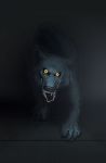  2013 animated canine claws feral fur katie-grace_(artist) looking_at_viewer mammal smile solo teeth walking wolf 