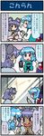  4koma :&lt; animal_ears artist_self-insert blue_hair capelet cellphone closed_eyes comic commentary_request crying cup dress empty_eyes flying_teardrops gem grey_dress grey_hair heterochromia highres jewelry juliet_sleeves karakasa_obake long_sleeves mizuki_hitoshi mouse_ears multiple_girls nazrin necklace open_mouth pendant phone puffy_sleeves real_life_insert red_eyes shirt smile streaming_tears sweat tatara_kogasa teacup tears touhou translated umbrella vest 