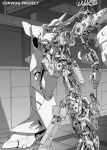  3boys absurdres armor cable commentary_request copyright_notice crane_(machine) disassembly engineer exposed_internal_machinery full_body gespenst greyscale hangar helmet highres indoors industrial joints maintenance mecha mecha_focus mechanic monochrome multiple_boys official_art personal_trooper_(mecha) robot robot_joints science_fiction second-party_source shoulder_armor super_robot_wars super_robot_wars_original_generation unworn_eyewear winged_helmet 
